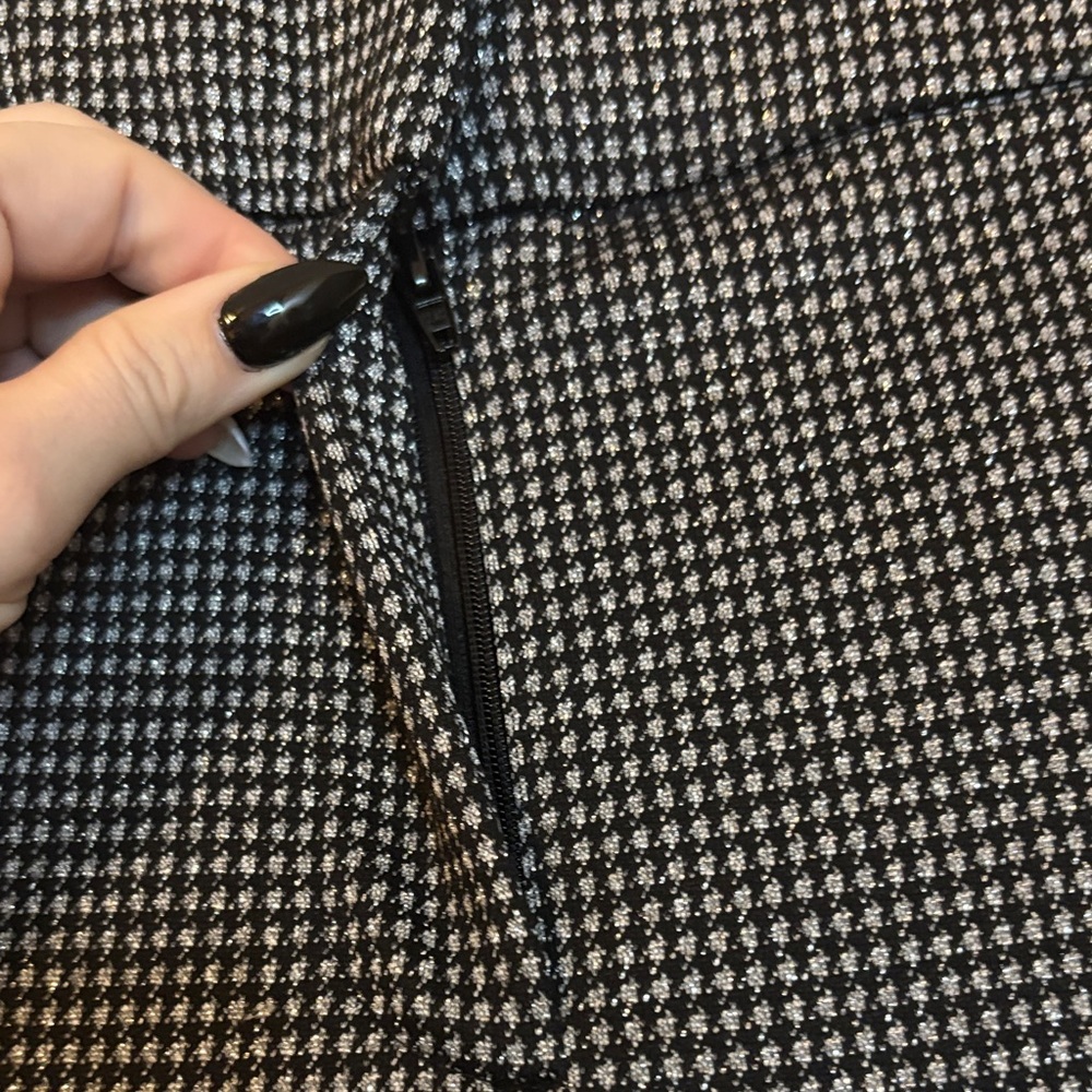 Lane Bryant Wide Leg Pants-Black and Silver Checkered-Size 16 - Picture 3 of 5